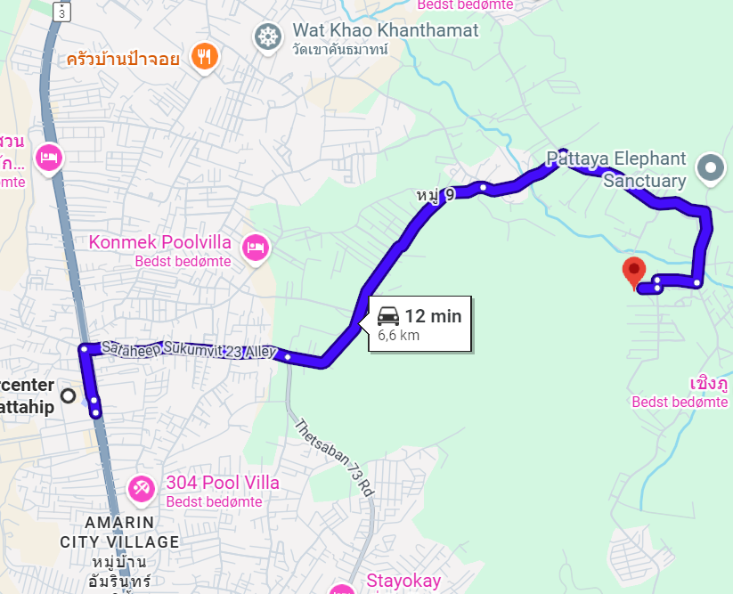 Etäisyys Big C Supercenteriin