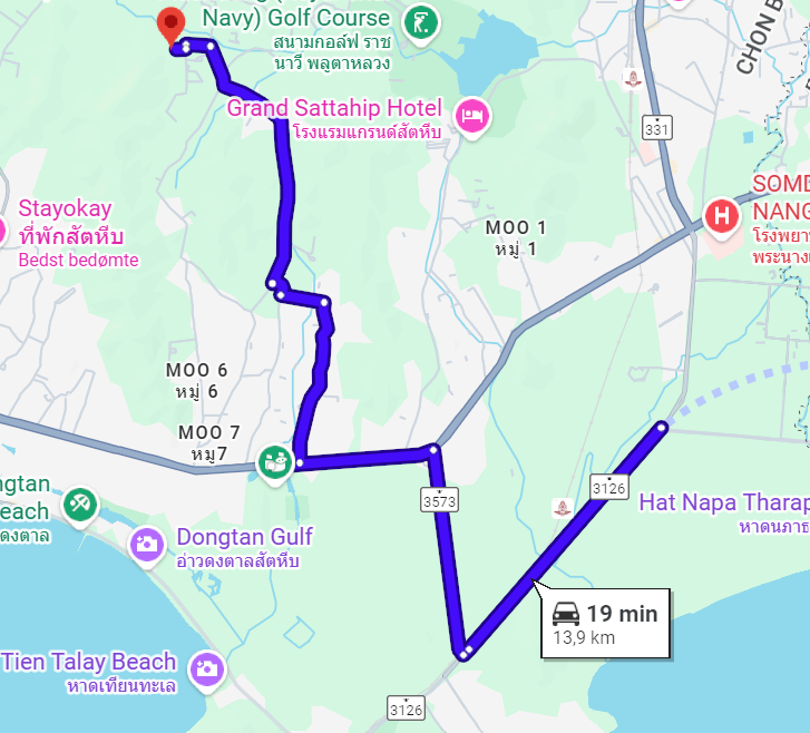 Etäisyys U-Tapaon kansainväliselle lentoasemalle